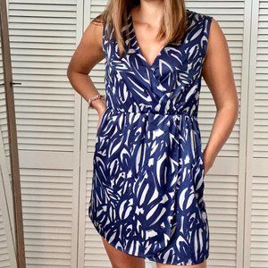 Mimi Chica Blue Print Dress with Pockets size M